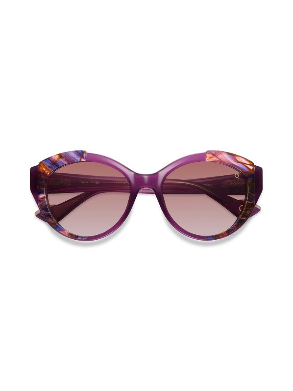 New Etnia Barcelona Women's Sunglasses Purple Acetate Frame NILA PUBL 54